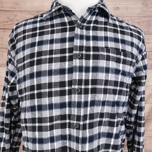 EDDIE BAUER LONG SLEEVE PLAID FLANNEL BUTTON DOWN SHIRT MENS SIZE XL